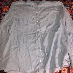 Light blue button down